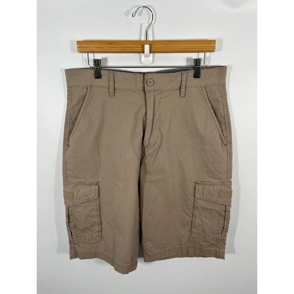 Beverly Hills Polo Club Y2K Mens 34 Brown Cargo Baggy Skater